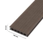 Deska tarasowa kompozytowa 25x140mm komorowa CIEMNY BRĄZ Gamrat ECO