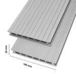 Deska tarasowa kompozytowa 25x160mm komorowa SZARY Gamrat WPC