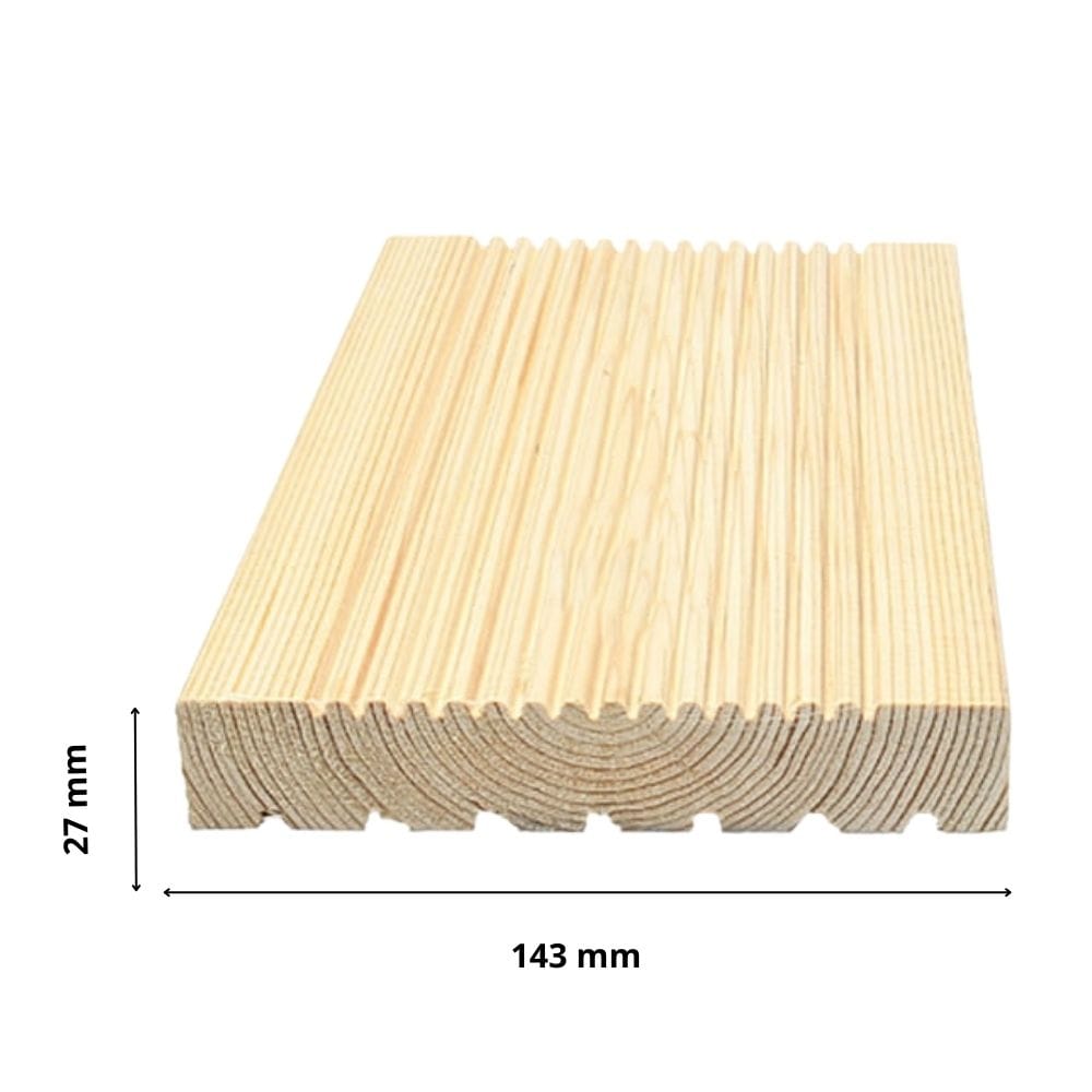 Deska tarasowa Modrzew Syberyjski 27x143mm (2m) kl. AB ryfel drobny